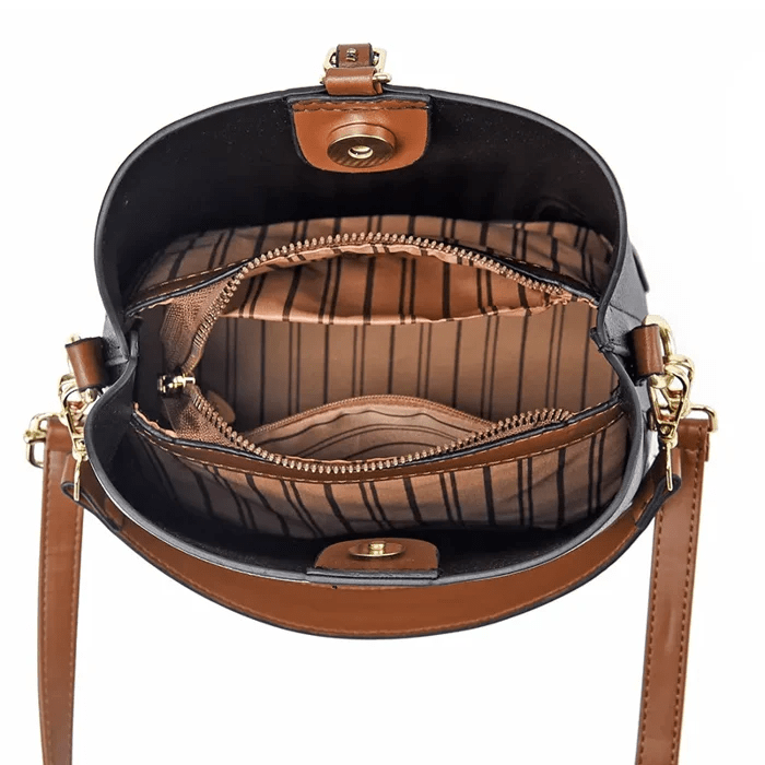 LuxeCarry - Elegant Leather Shoulder Bag with Ample Space