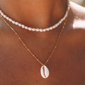 Elegant Cowrie Shell Necklace with Stylish Pendant - Isla