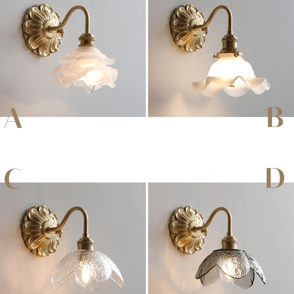 SfeerLuxe - Weathered Glass Wall Light with Gooseneck