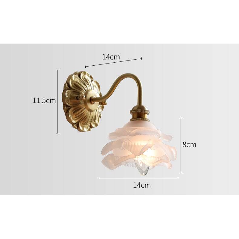 SfeerLuxe - Weathered Glass Wall Light with Gooseneck