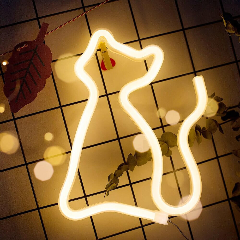 Trendy Kitty Neon Lamp - Enchanting Lighting for Every Room