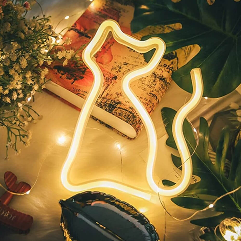 Trendy Kitty Neon Lamp - Enchanting Lighting for Every Room