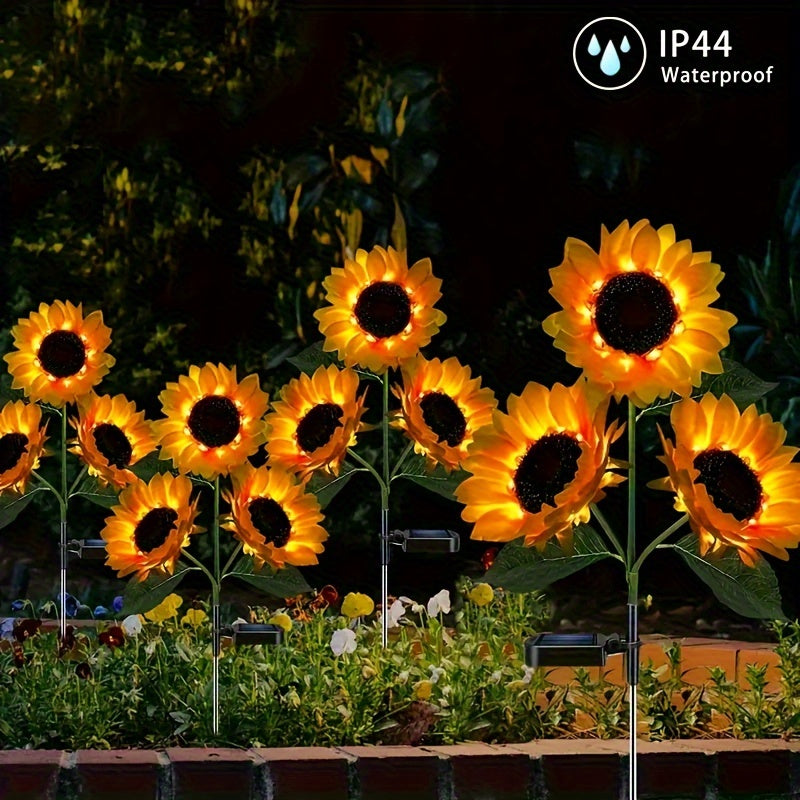 SolarBloom Light - Sunflower LED Garden Lamp 3 Heads