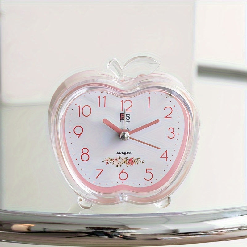 CrystalFruit Clock - Elegant Apple-Shaped Lighting