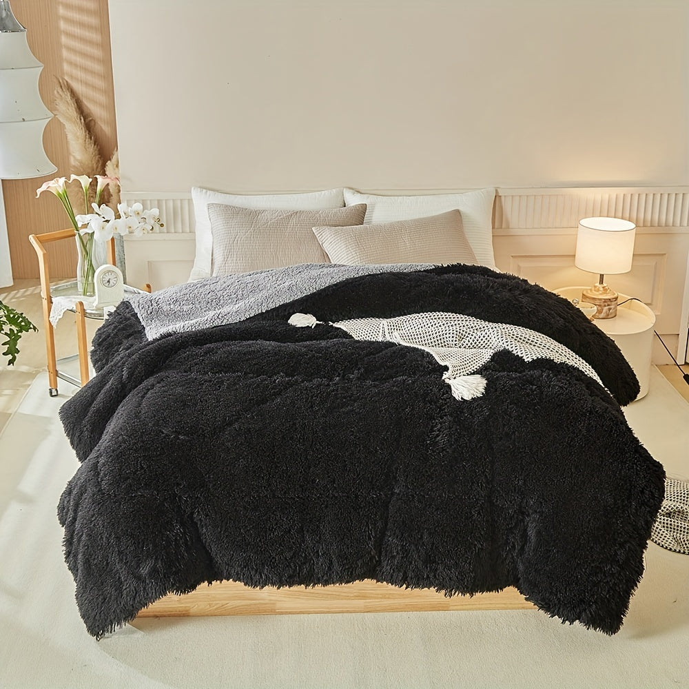 Luxurious Thick Lambskin Blanket for Warmth and Elegance
