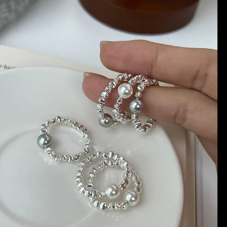 Stella Galaxy Pearl Ring: A Celestial Touch of Elegance