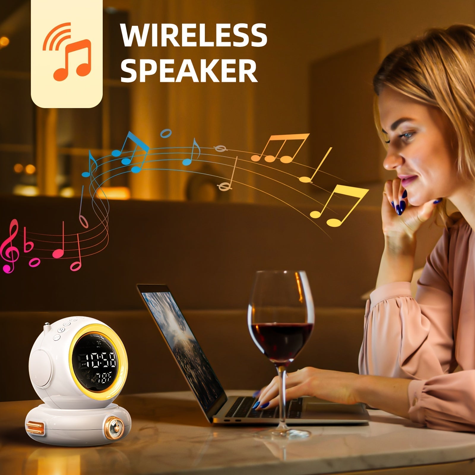 LunaRise - Wake-up Light with Bluetooth Speaker and FM Radio