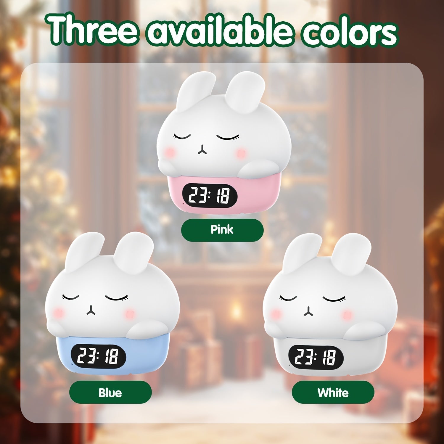 BunnyGlow - Magical Color Night Light with Alarm Clock