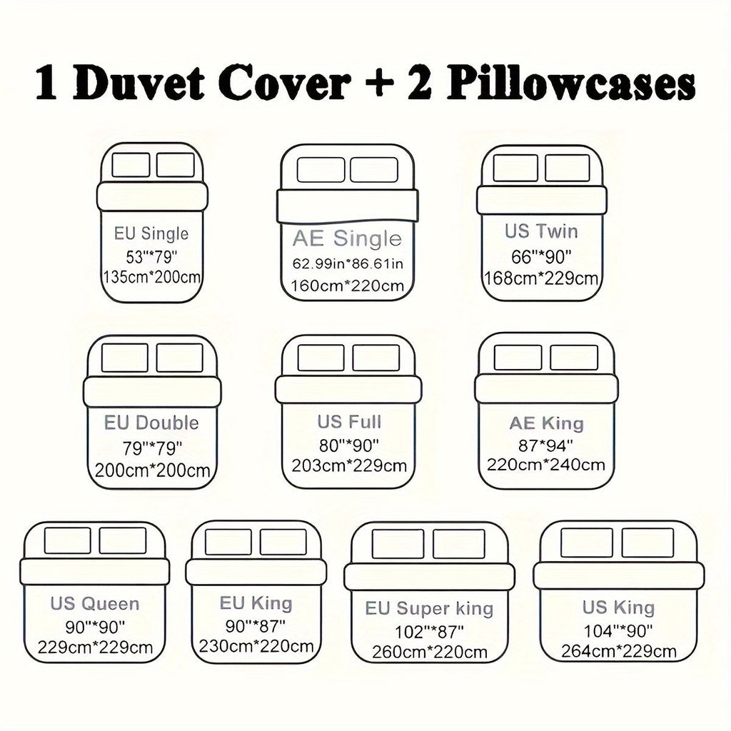 Ultra-Soft Plush Duvet Cover Set with Zipper - Luxury & Comfort