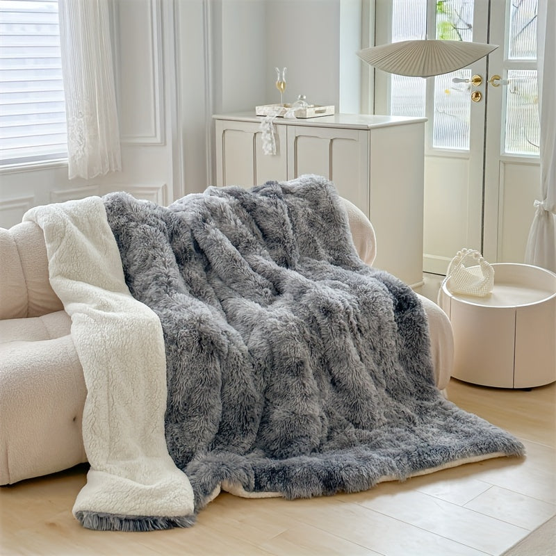 Luxurious Thick Lambskin Blanket for Warmth and Elegance