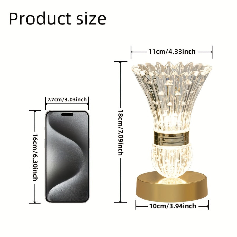 CrystalGlow Lamp – Luxury LED Crystal Table Lamp