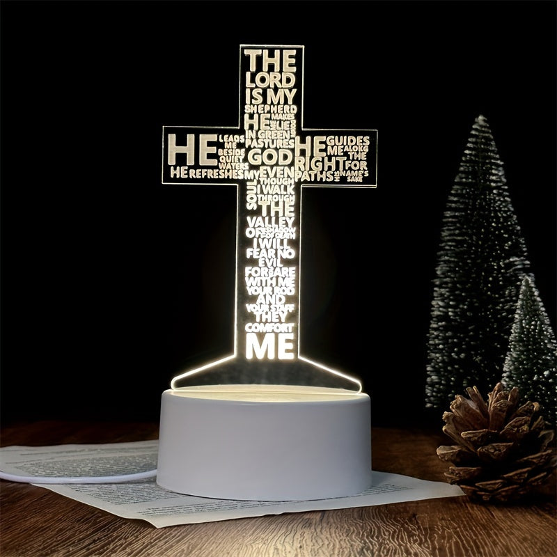 CrossGlow - 3D LED Night Light Acrylic with USB