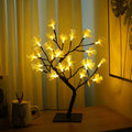 BonsaiGlow Table Lamp - Enchanting Fiber Optic Rose Lamp