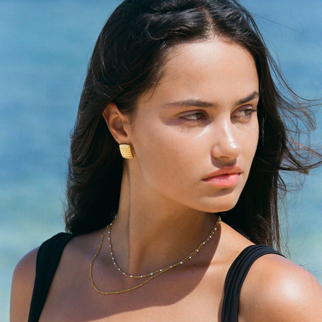 Amara Double Beaded Choker - Elegant and Unique!