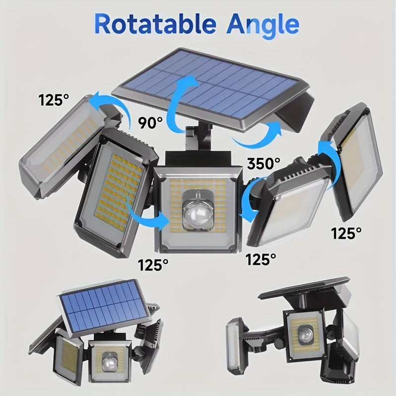 SolarGuard Pro – 5-Arm Solar LED Outdoor Light with Sensor