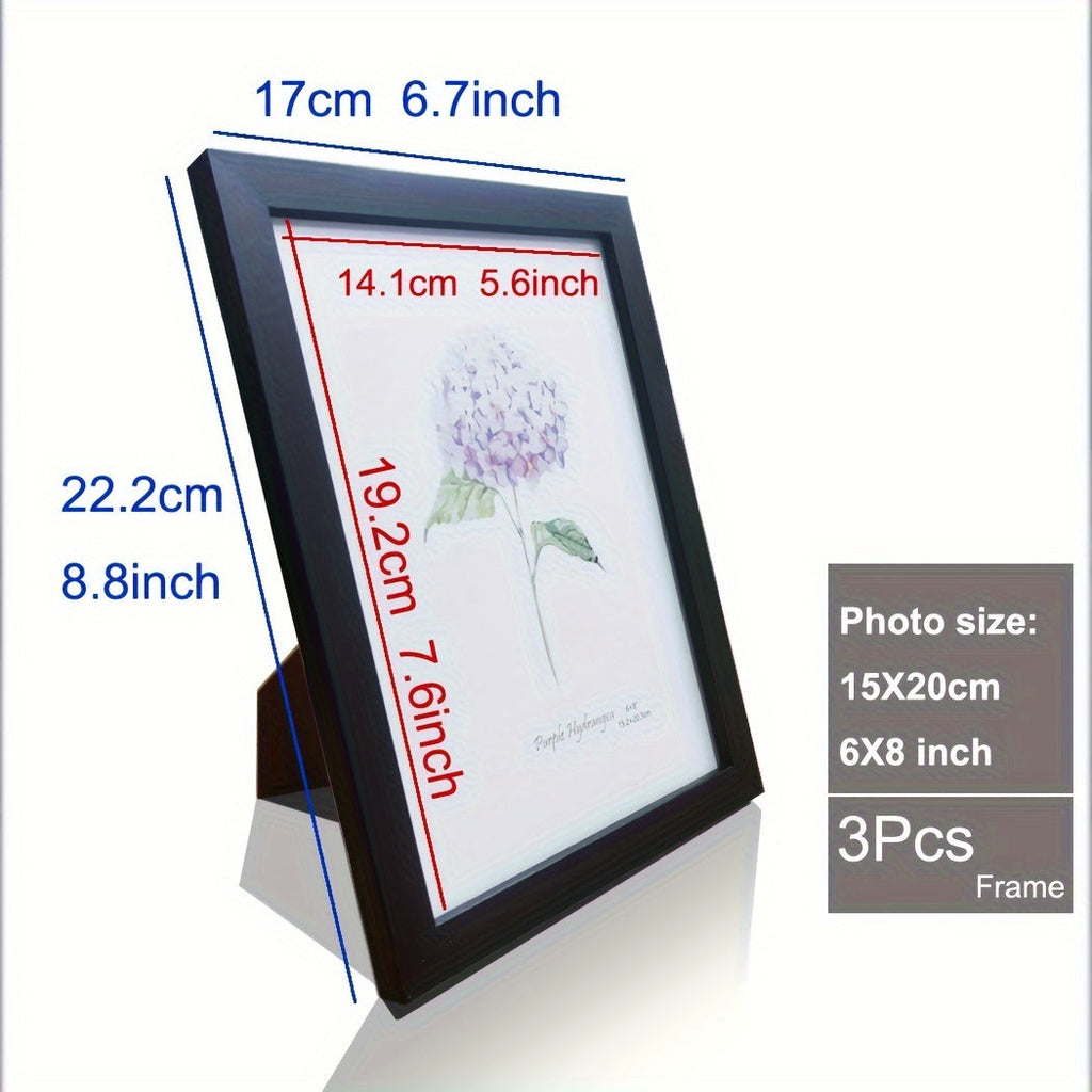 Timeless Memories - Set of 3 Wooden Photo Frames
