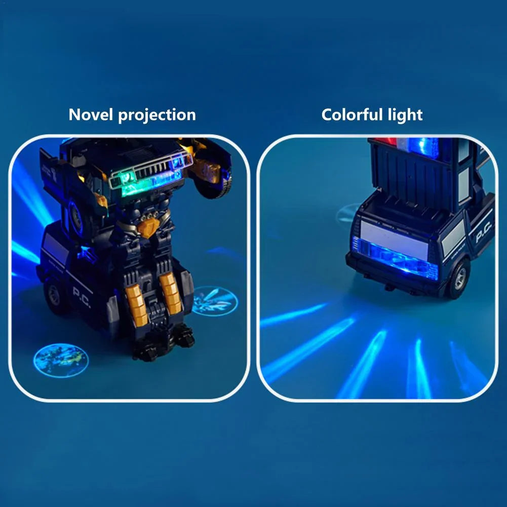 RoboPolice Toy - Transformable Police Car and Robot for Kids