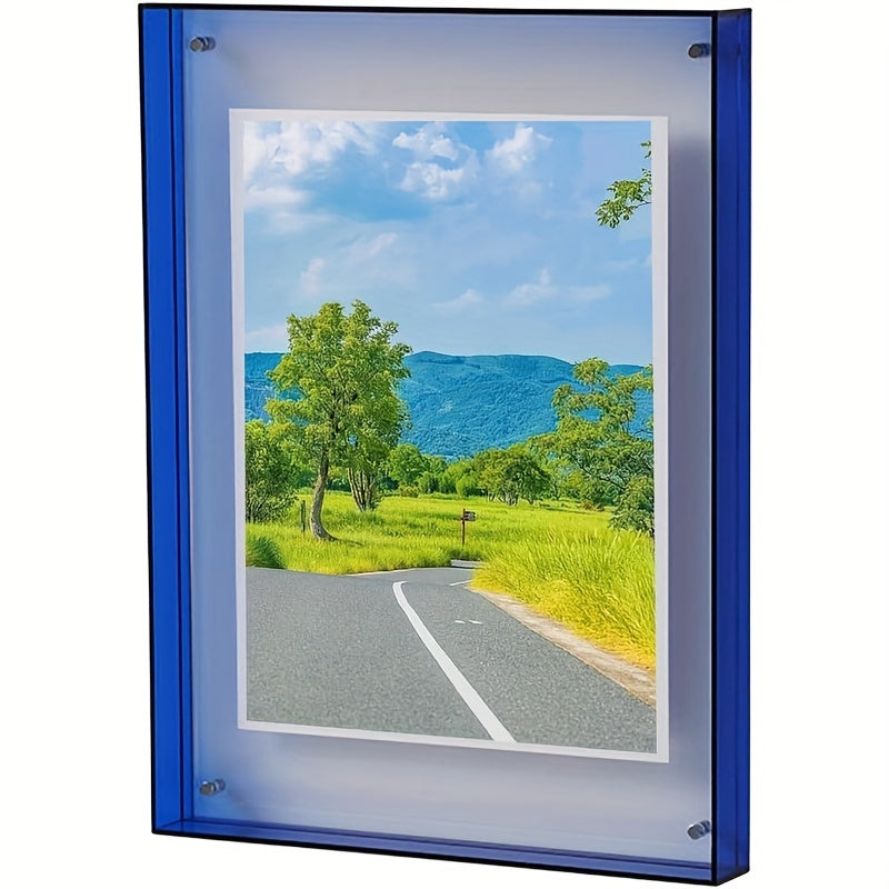 AcrylicFrame – Modern Vertical Photo Frame for Table and Wall