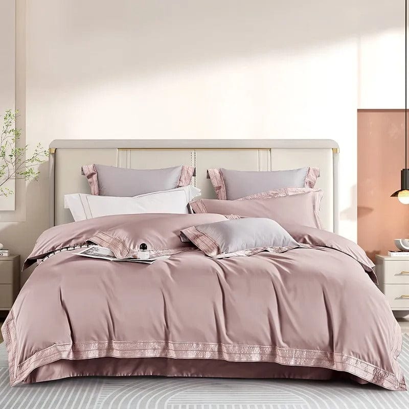 Luxxe Blush – Elegant Egyptian Cotton Duvet Cover Set