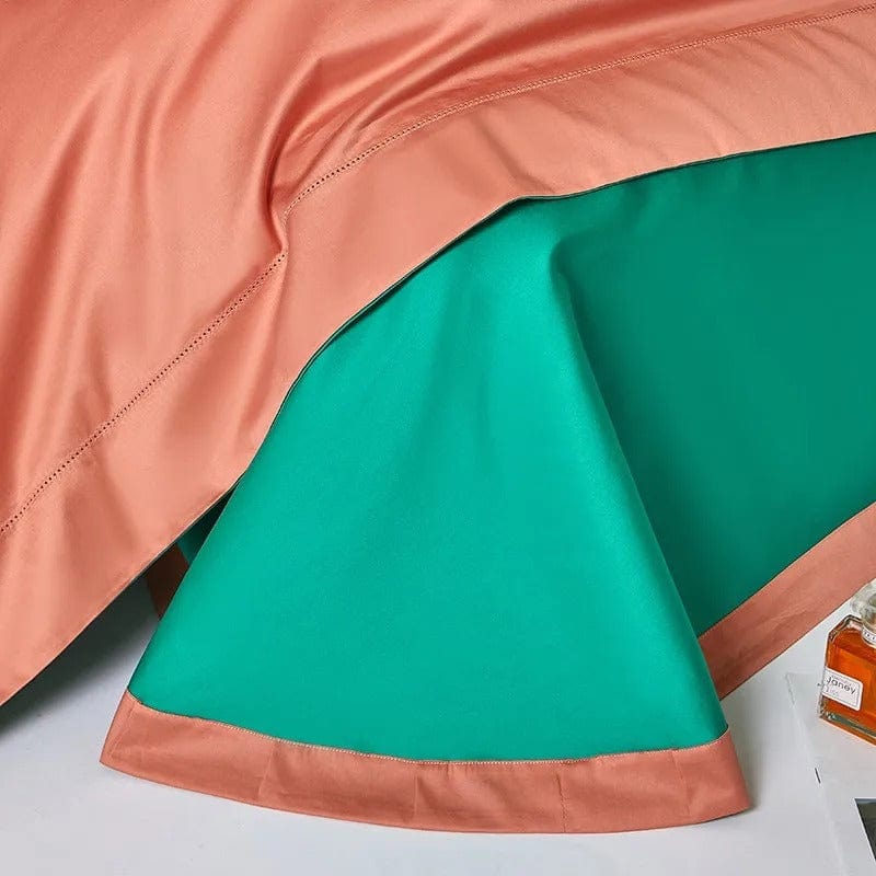 Dream Orange Green - Luxury Duvet Cover Set for a Fresh Ambiance
