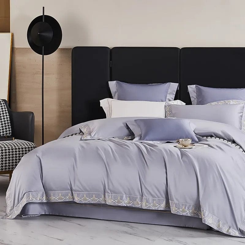 Luxxe Grey - Luxury Egyptian Cotton Duvet Cover Set