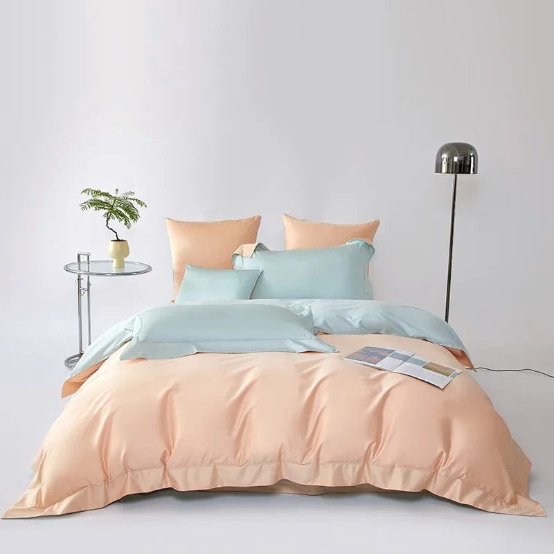 Dream Peach Blue – Luxury Duvet Cover Set