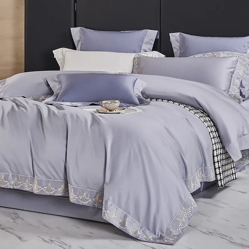 Luxxe Grey - Luxury Egyptian Cotton Duvet Cover Set