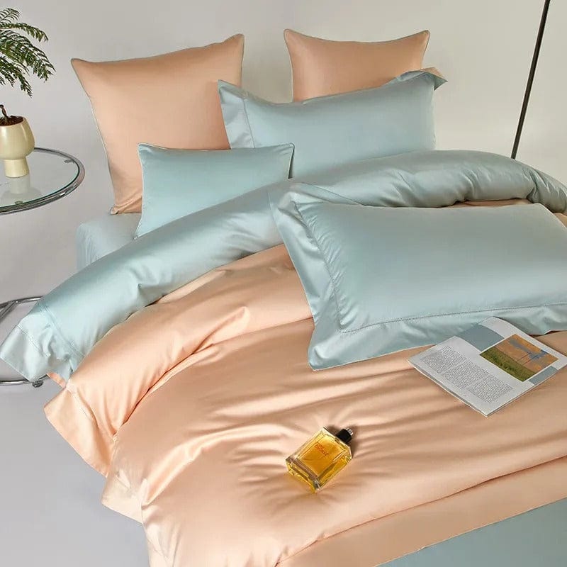 Dream Peach Blue – Luxury Duvet Cover Set