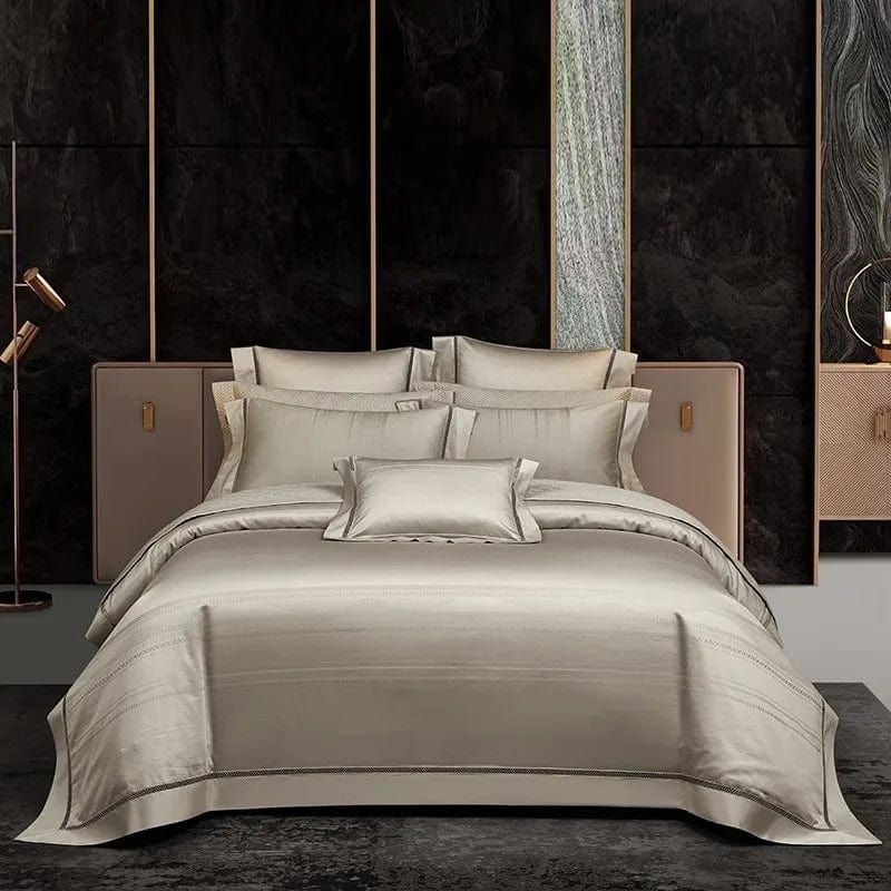Champagne Elegance – Luxury Egyptian Cotton Duvet Cover Set