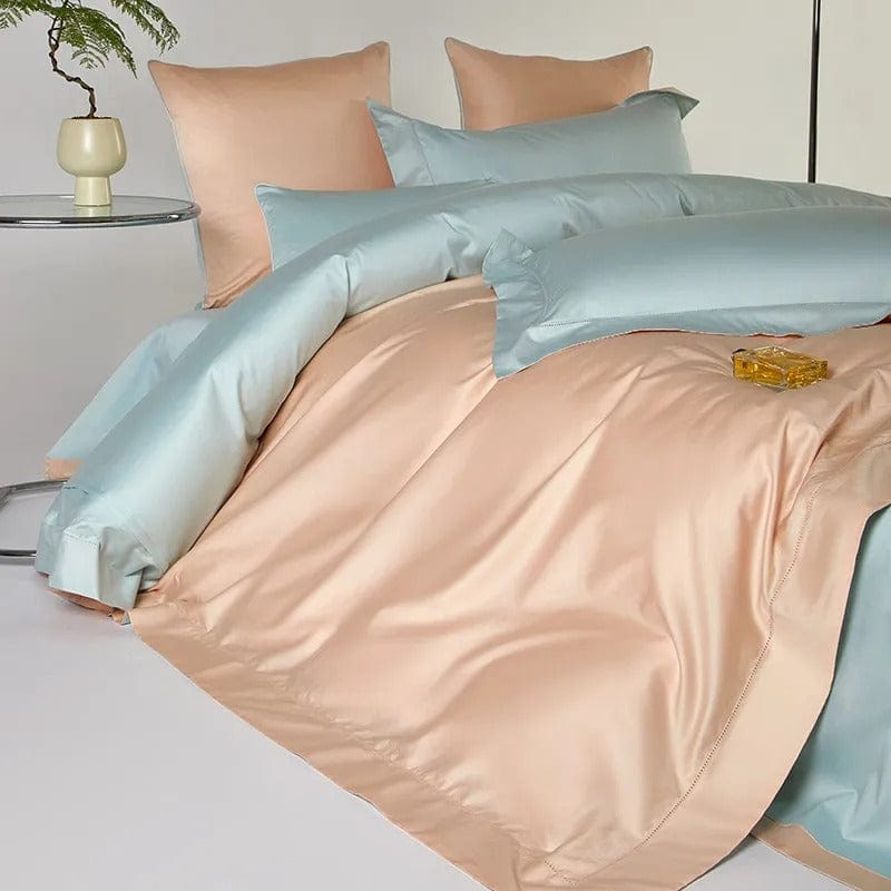 Dream Peach Blue – Luxury Duvet Cover Set