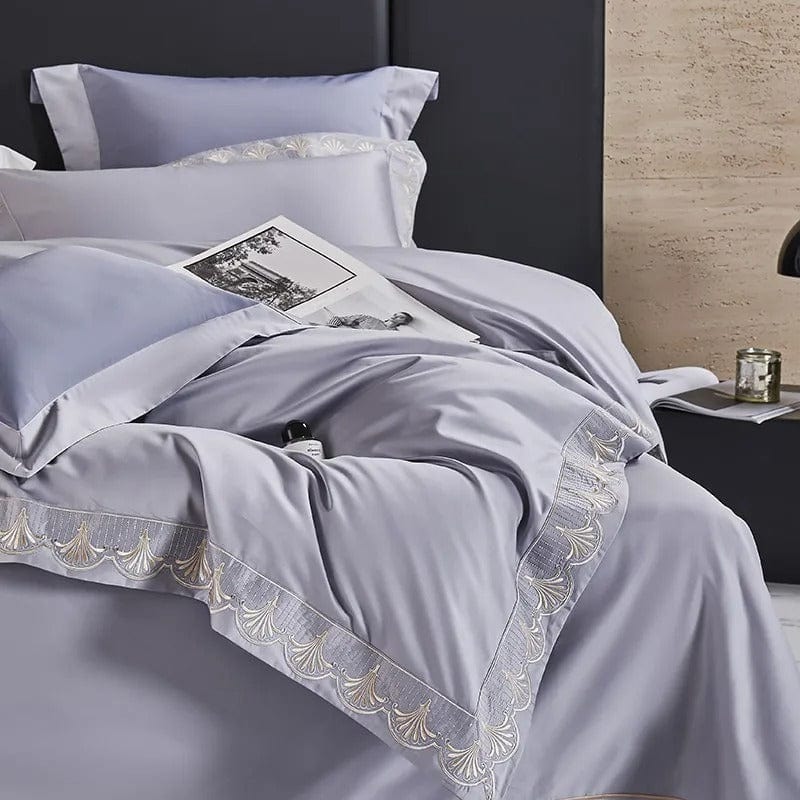Luxxe Grey - Luxury Egyptian Cotton Duvet Cover Set