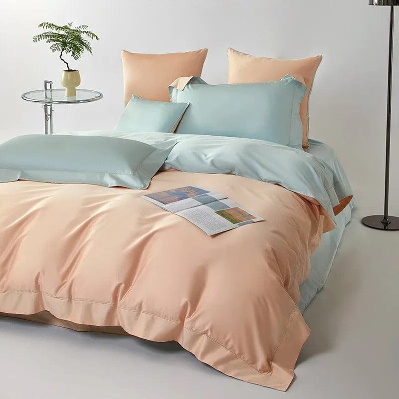 Dream Peach Blue – Luxury Duvet Cover Set