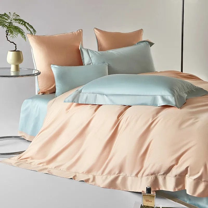 Dream Peach Blue – Luxury Duvet Cover Set