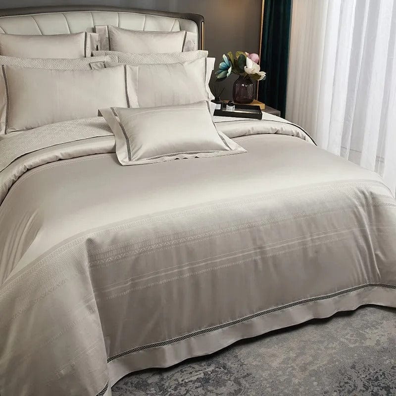 Champagne Elegance – Luxury Egyptian Cotton Duvet Cover Set