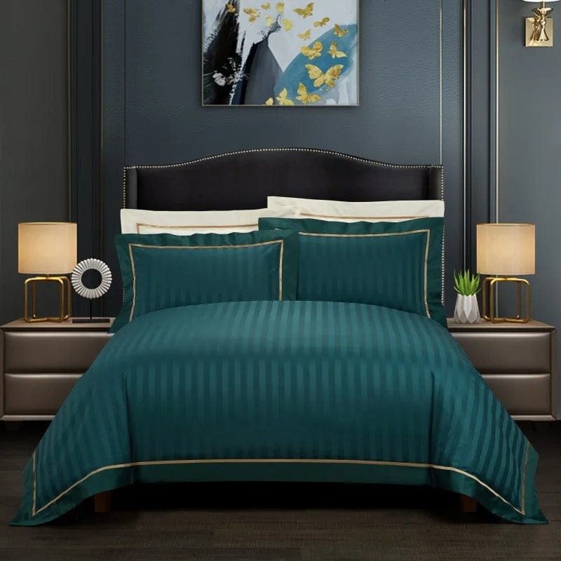 Prestige Green - Luxury Egyptian Cotton Duvet Cover Set