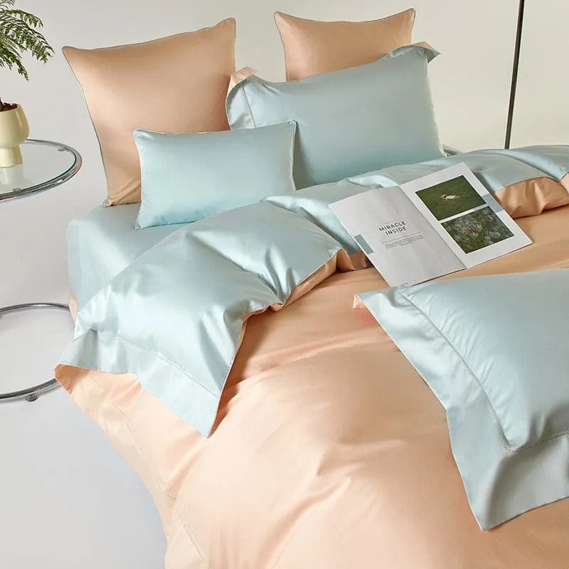 Dream Peach Blue – Luxury Duvet Cover Set