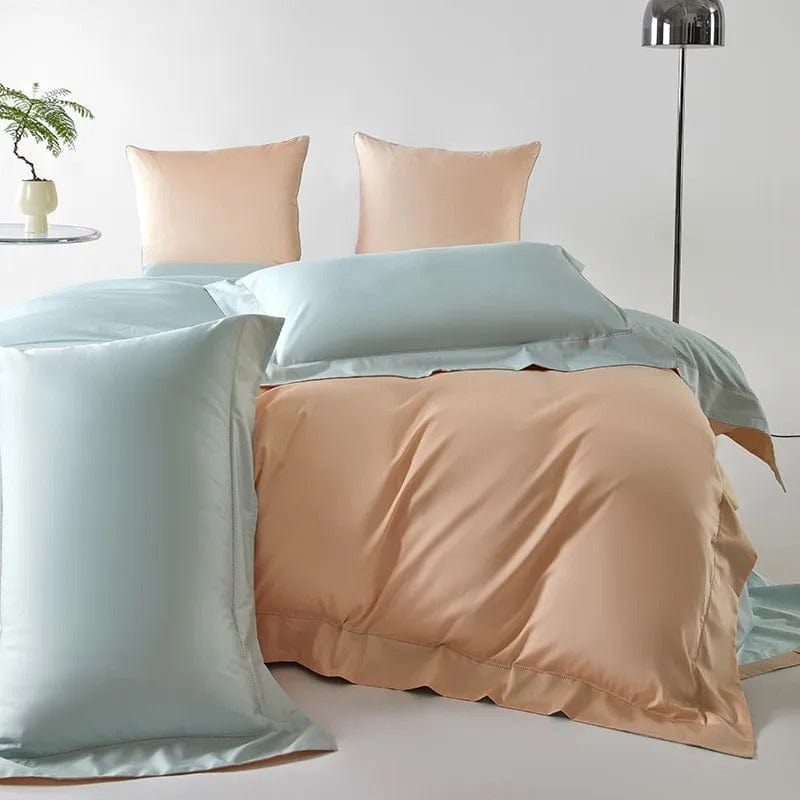 Dream Peach Blue – Luxury Duvet Cover Set