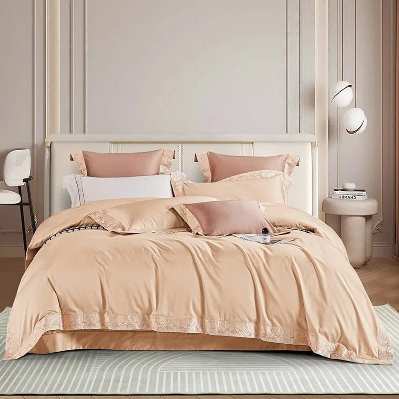 Luxxe Peach - Luxury Egyptian Cotton Duvet Cover Set