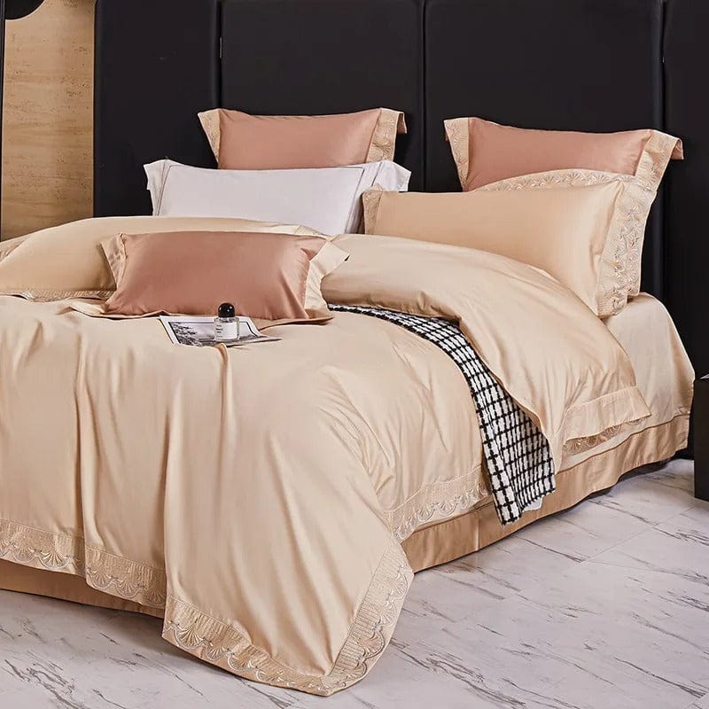 Luxxe Peach - Luxury Egyptian Cotton Duvet Cover Set