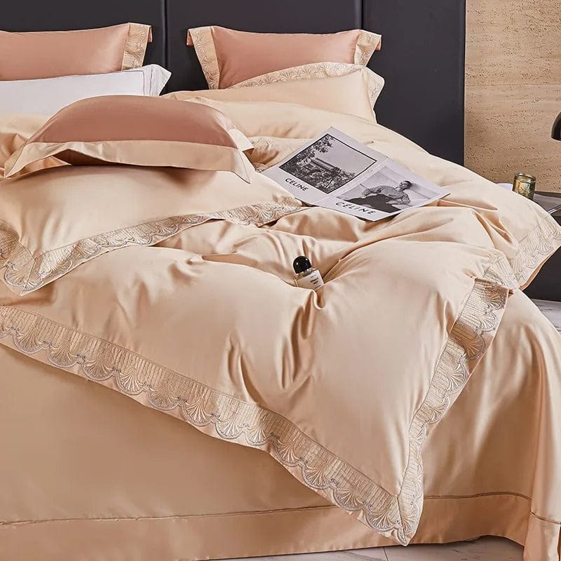 Luxxe Peach - Luxury Egyptian Cotton Duvet Cover Set