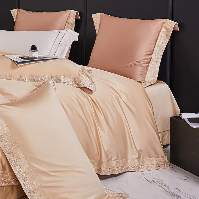 Luxxe Peach - Luxury Egyptian Cotton Duvet Cover Set