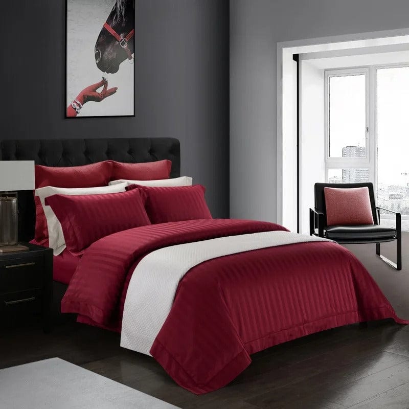 Prestige Wine – Luxury Egyptian Cotton Duvet Cover Set