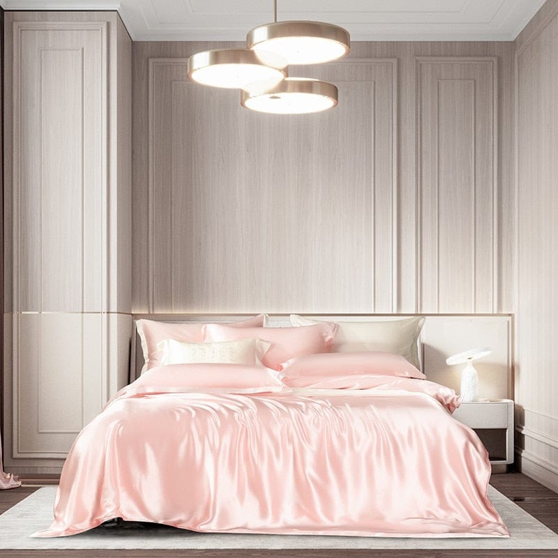 SilkDream – Luxury Pink Mulberry Silk Bedding Set