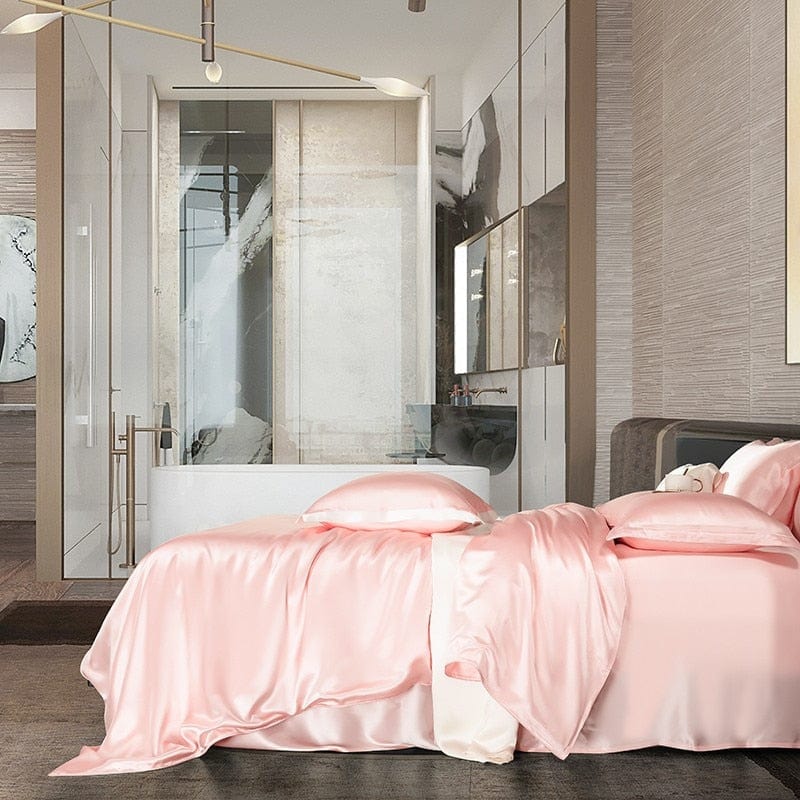 SilkDream – Luxury Pink Mulberry Silk Bedding Set