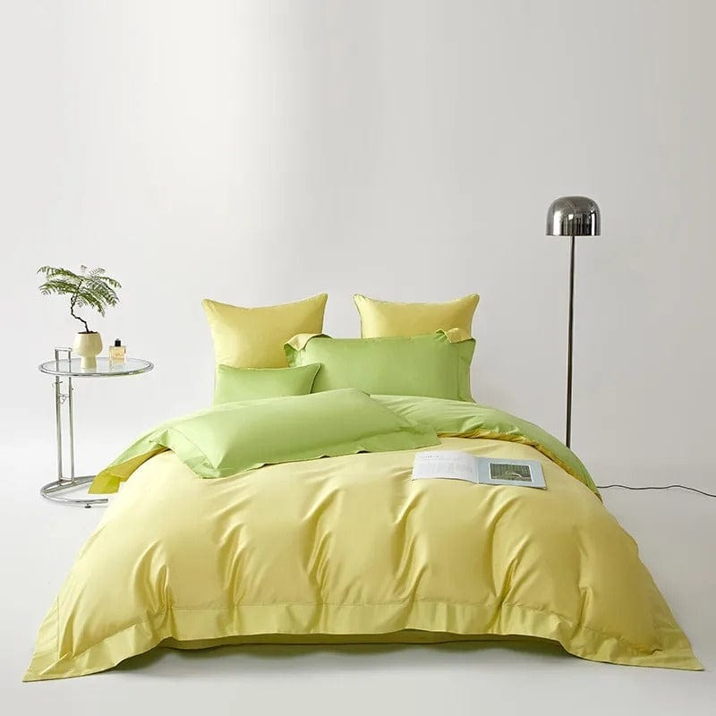 Dream Luxe - Egyptian Cotton Duvet Cover Set Yellow/Green