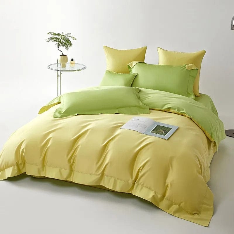 Dream Luxe - Egyptian Cotton Duvet Cover Set Yellow/Green