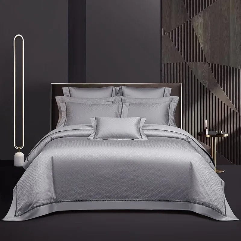 Elegance Silver – Luxury Egyptian Cotton Duvet Cover Set