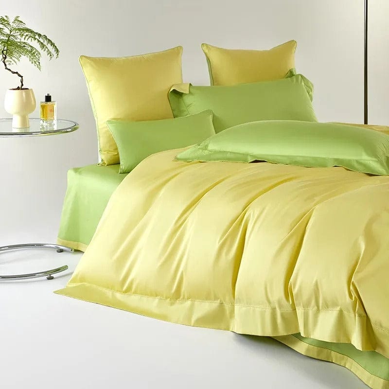 Dream Luxe - Egyptian Cotton Duvet Cover Set Yellow/Green