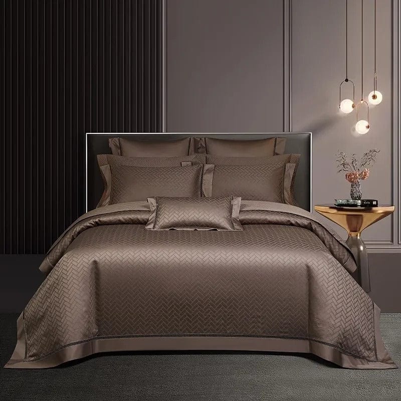 Elegance Brown – Luxury Egyptian Cotton Duvet Cover Set