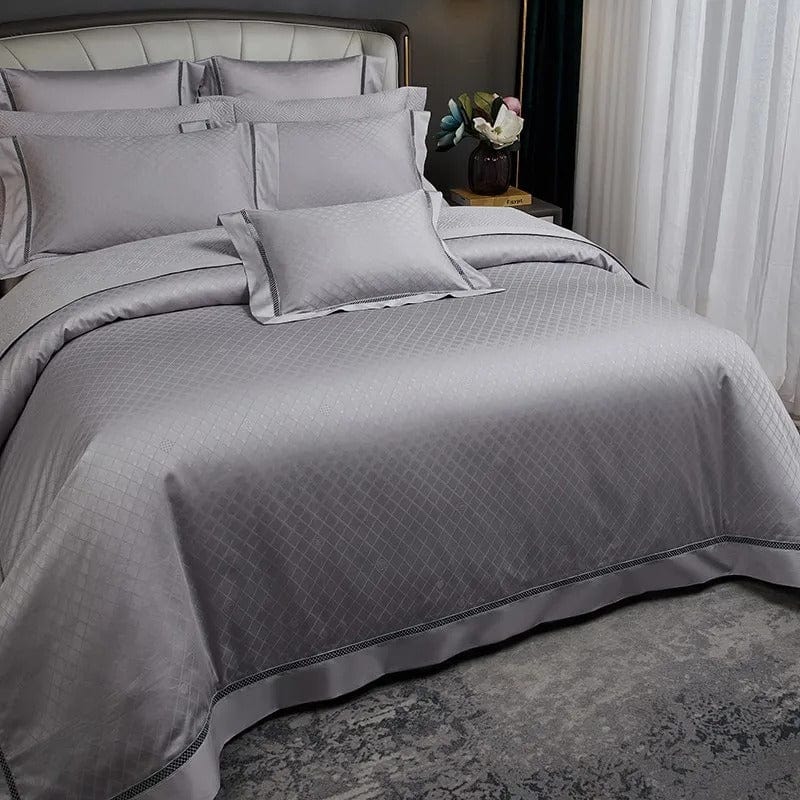 Elegance Silver – Luxury Egyptian Cotton Duvet Cover Set